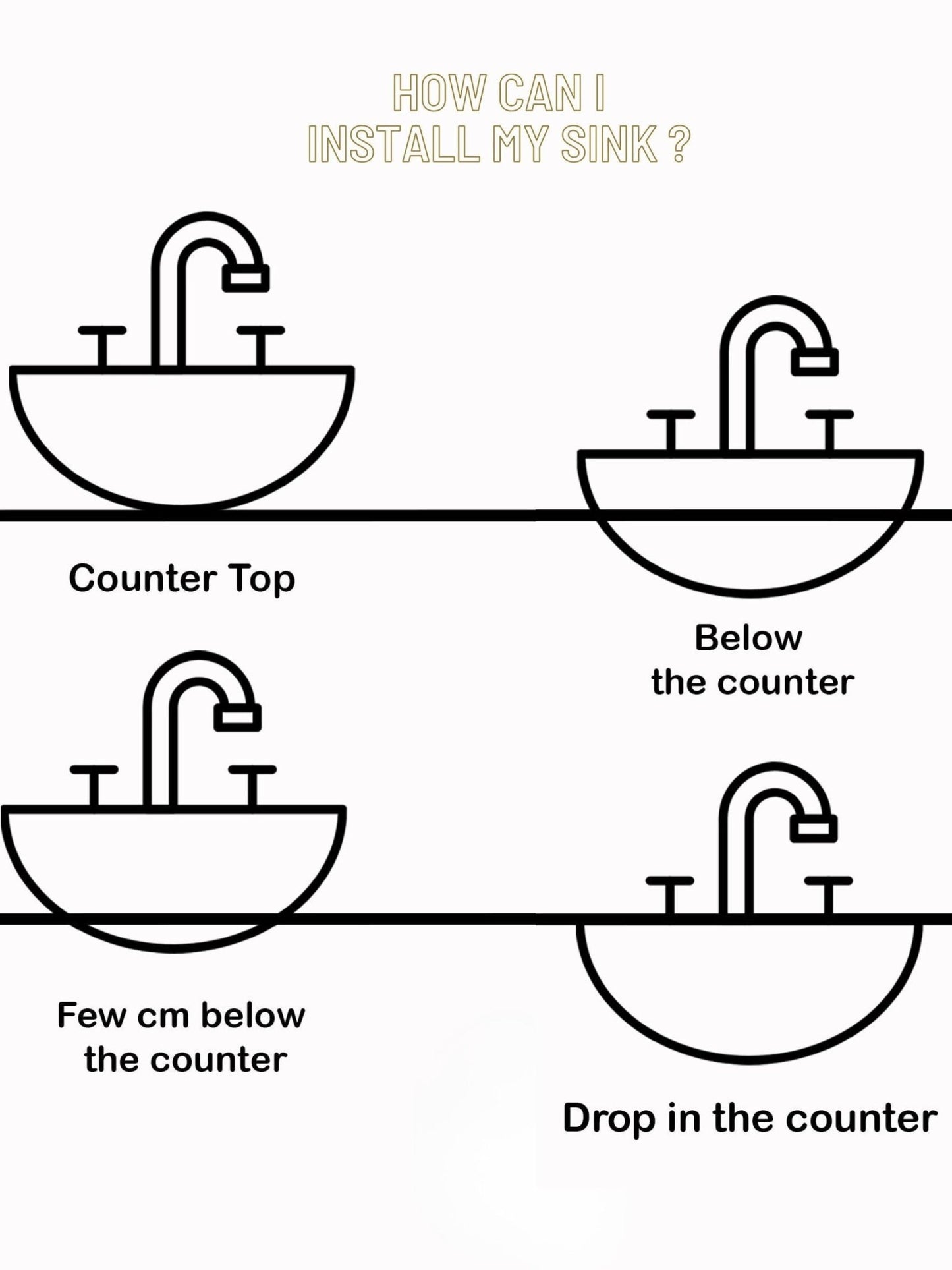 Akaroa - Boho Vanity Sink – Handcrafted Ceramic Vessel Sink for Bathroom Decor - (ETAT) - OunizZ