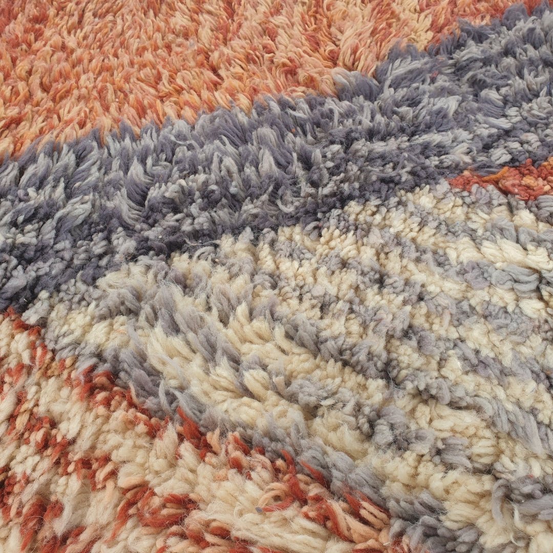 Canza Runner | Orange Moroccan Beni Mrirt Runner Rug Luxurious Ultra Soft & Thick | Colorful Hallway Runner | 2'76x13' Ft | 84x397 cm - OunizZ