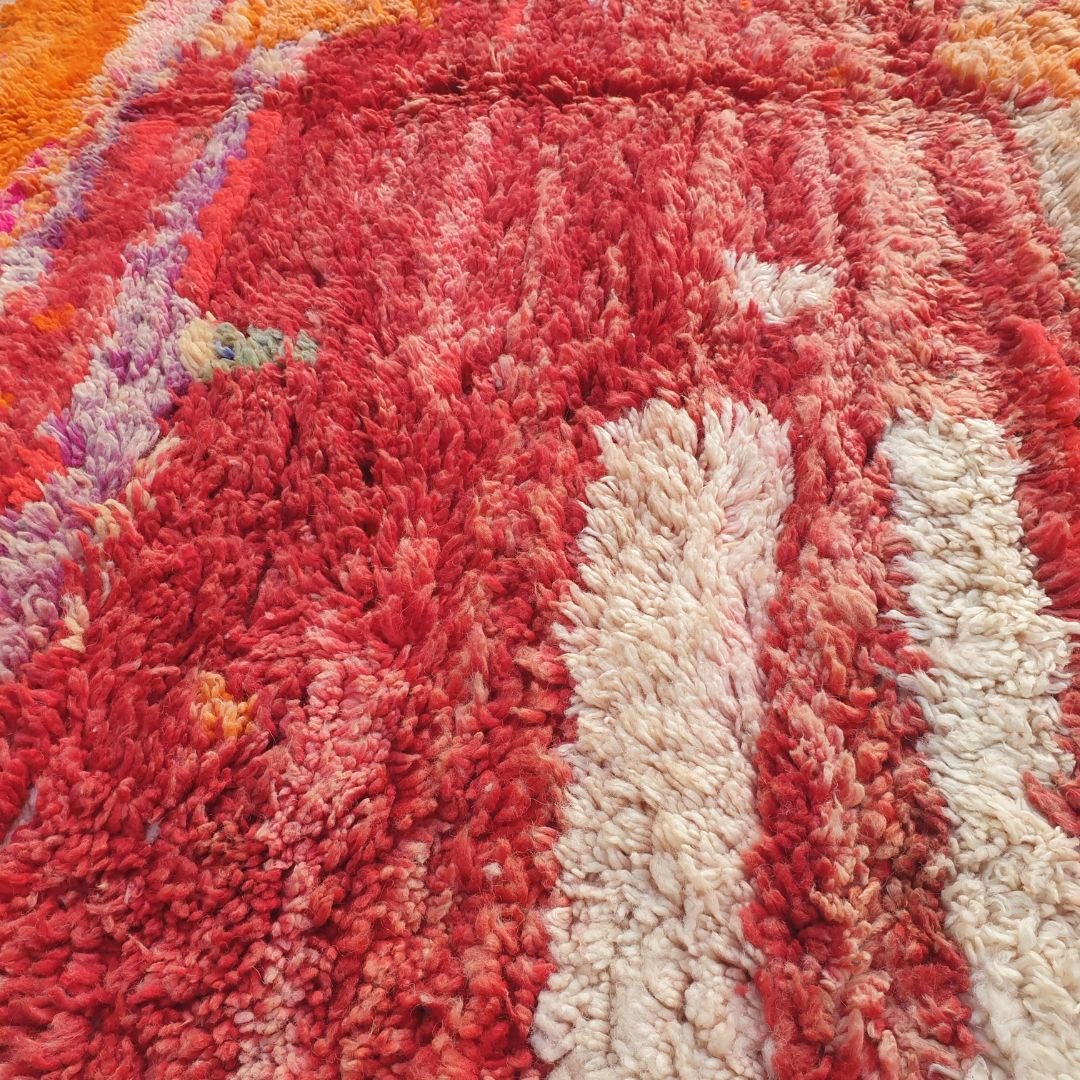 Chiara - Authentic Boujad Moroccan Rug 6x10 | Berber handmade Moroccan Carpet | 6'72x10'10 Ft | 205x308 cm - OunizZ