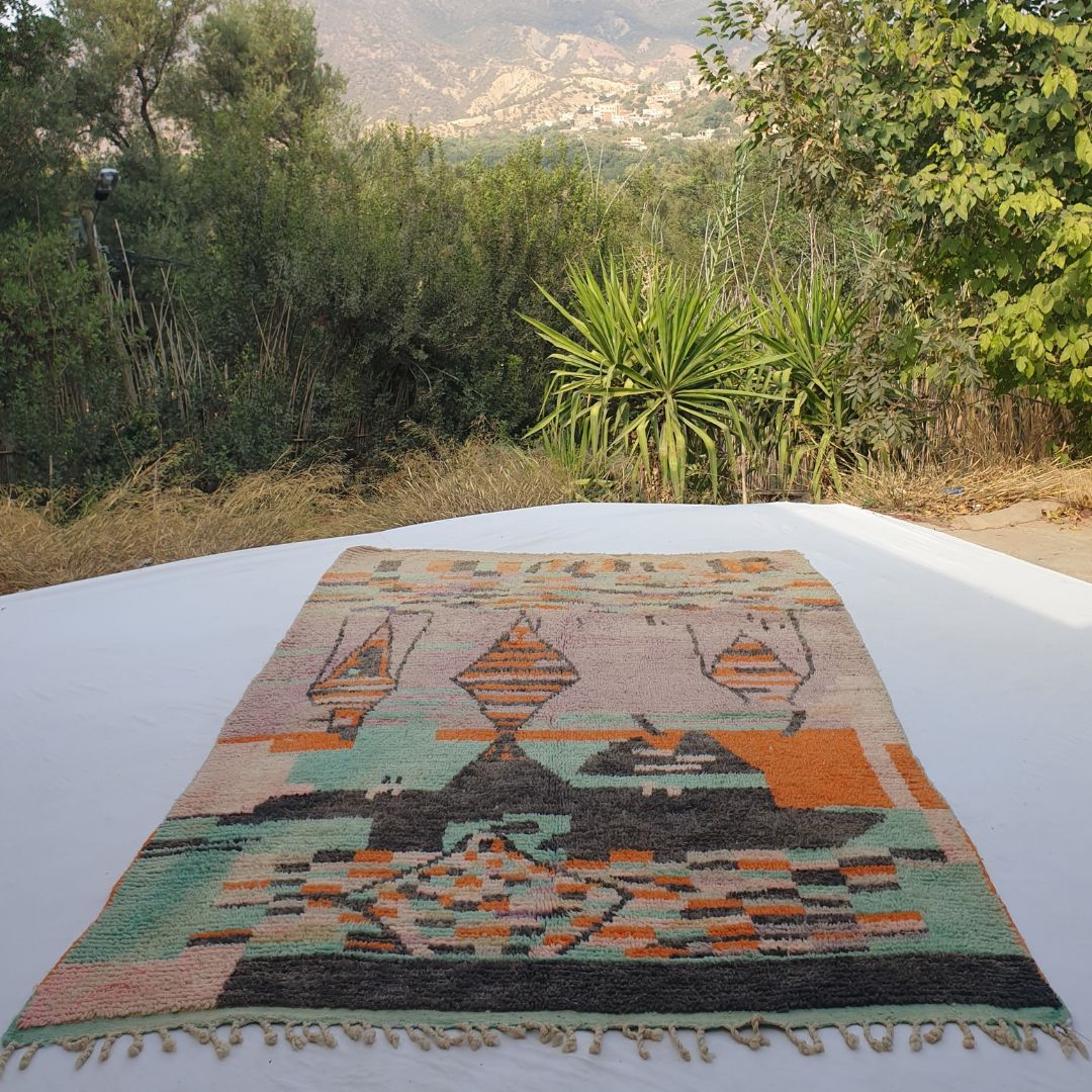 Nalat - Boujad 6x10 Moroccan Rug Berber Handmade | 6'76x10'07 Ft | 206x310 cm - OunizZ