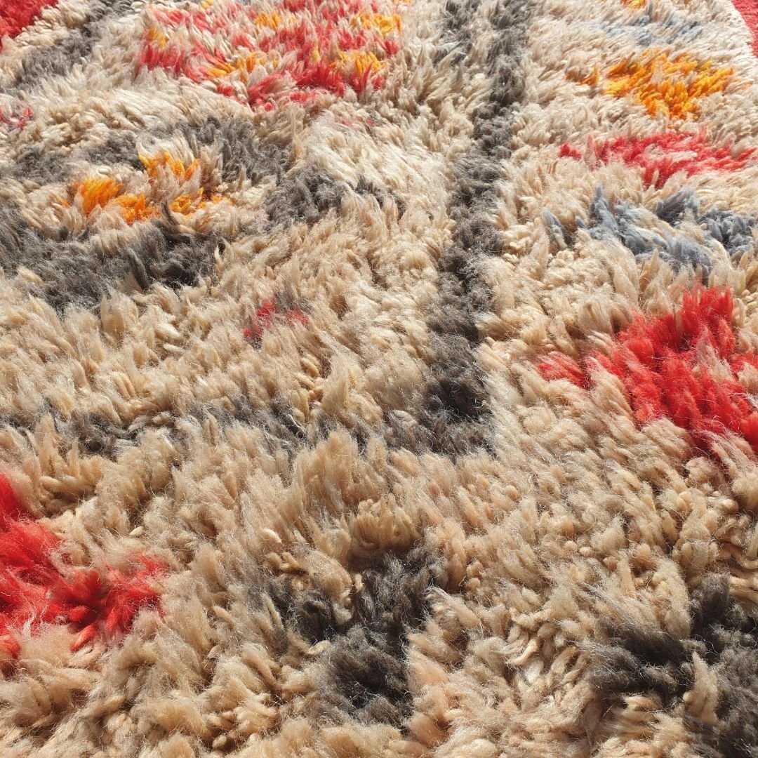 Wania - Beni Mrirt Luxurious 6x10 Moroccan Rug Ultra Soft & Thick | Berber Handmade Wool Carpet | 6'66x10'04 Ft | 203x306 cm - OunizZ