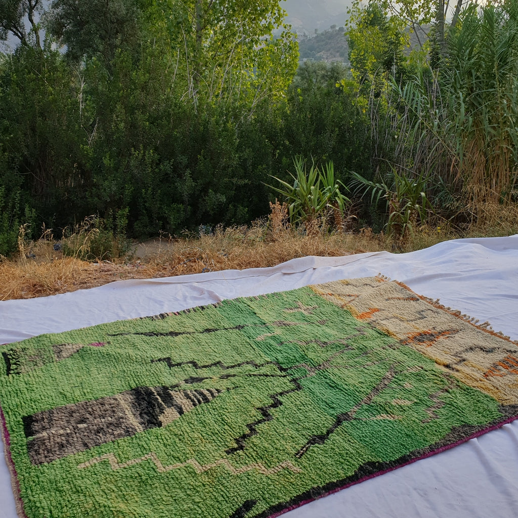 TAMO | 5x8 pieds | 2,5x1,6m | Tapis coloré marocain | 100% laine fait main