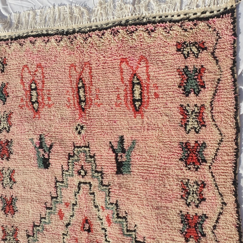 BELDIA | 9'2x5'7 Ft | 2,80x1,74 m | Moroccan VINTAGE STYLE Colorful Rug | 100% wool handmade - OunizZ