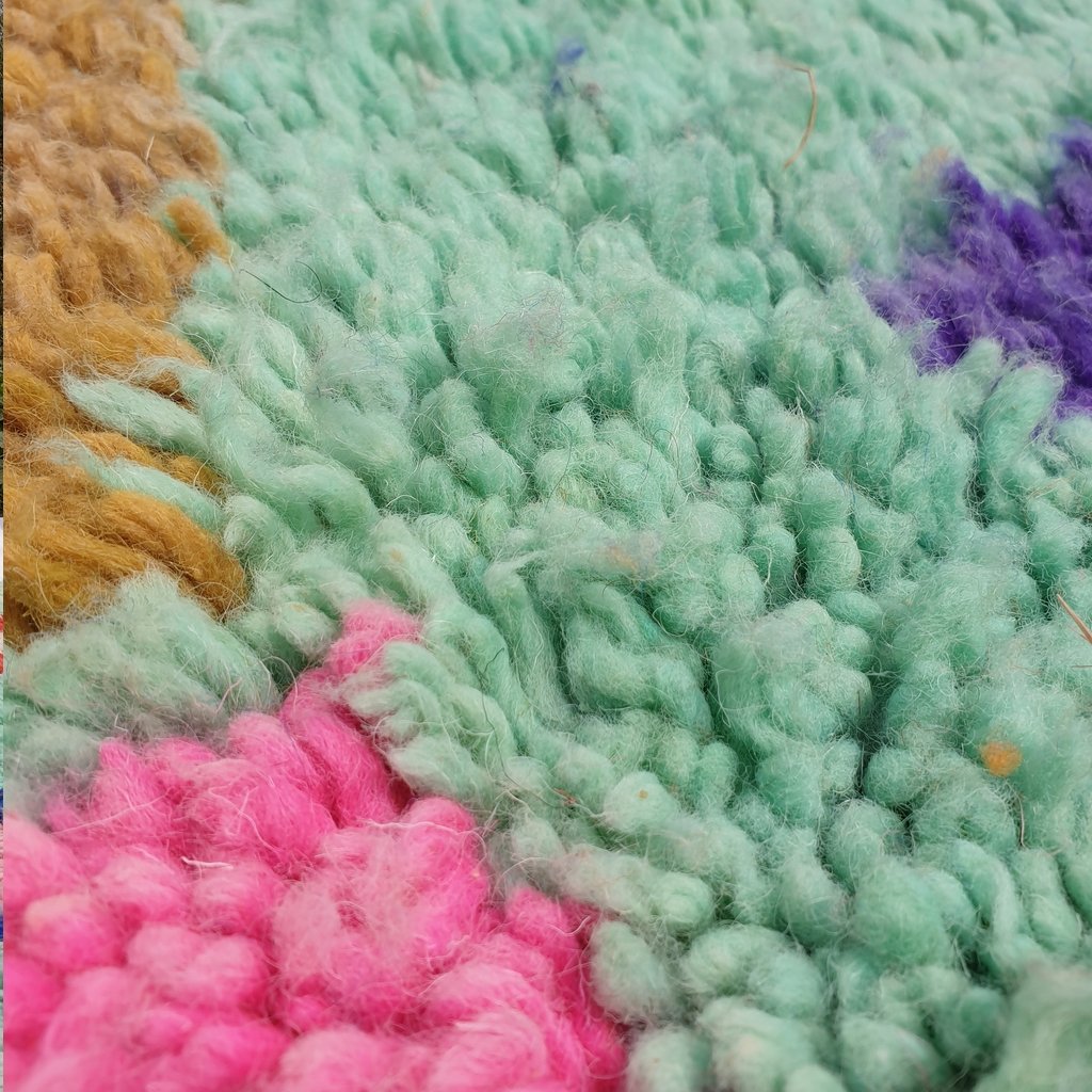 BELLARJ | 8x5 Ft | 2,5x1,5 m | Moroccan Colorful Rug | 100% wool handmade - OunizZ