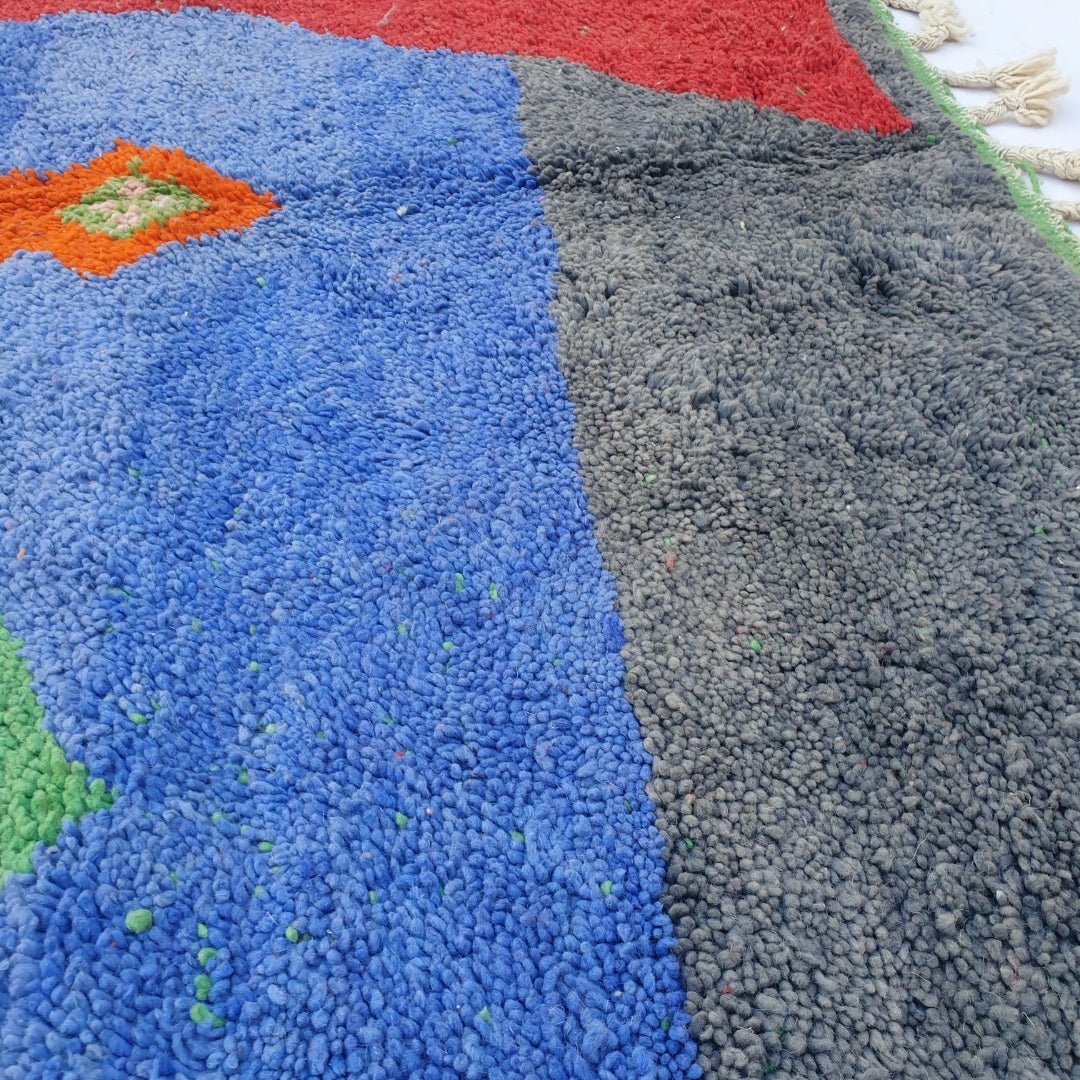 Bhala - Moroccan Rug Boujaad | Colorful Authentic Berber Handmade Bedroom Rug | 8'10x5'41 Ft | 2,47x1,65 m - OunizZ