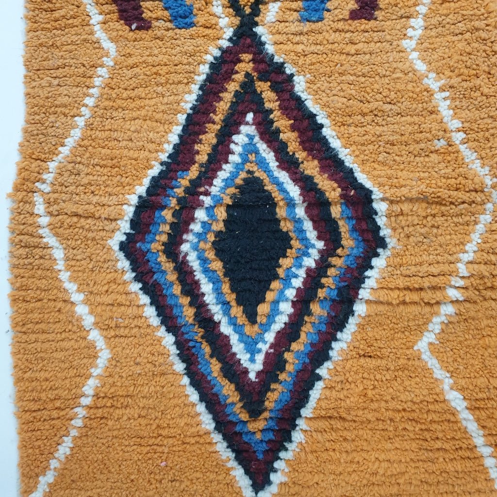 CALY Runner | 11'5x2'6 Ft | 3,5x0,79 m | Moroccan Colorful Rug | 100% wool handmade - OunizZ