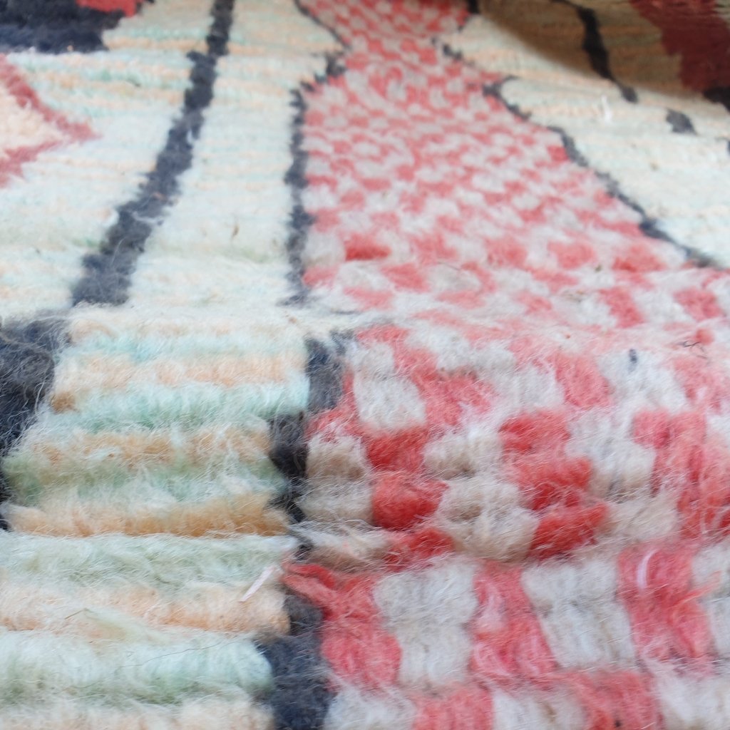 CRITA Runner | 11x2'7 Ft | 3,37x0,81 m | Moroccan Colorful Rug | 100% wool handmade - OunizZ