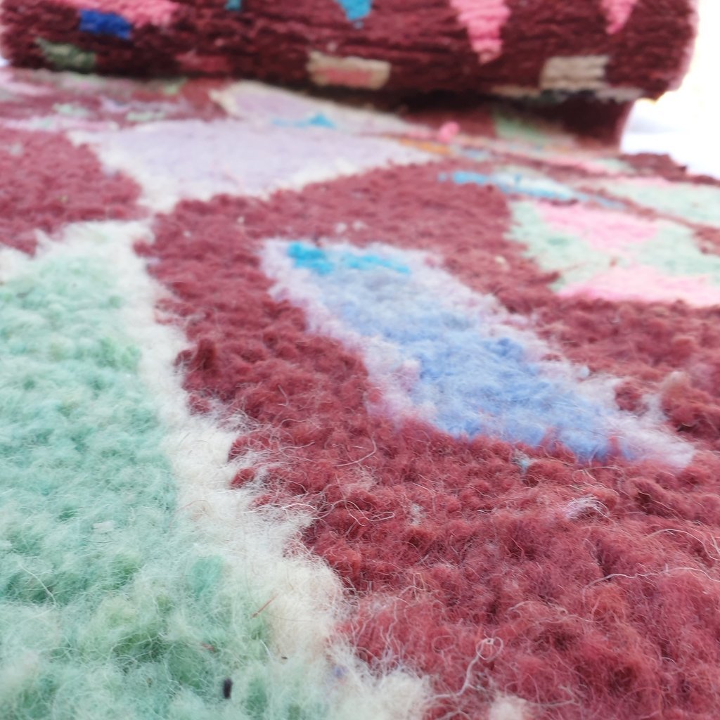 DIRKA Runner | 9'3x2'6 Ft | 2,84x0,78 m | Moroccan Colorful Rug | 100% wool handmade - OunizZ