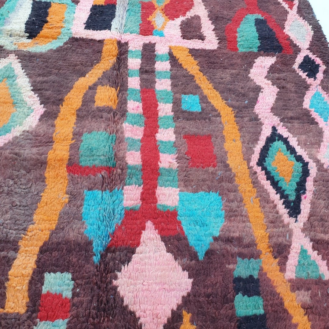 Dirkala - Moroccan Rug Boujaad | Colorful Authentic Berber Handmade Bedroom Rug | 8'89x5'57 Ft | 2,71x1,70 m - OunizZ