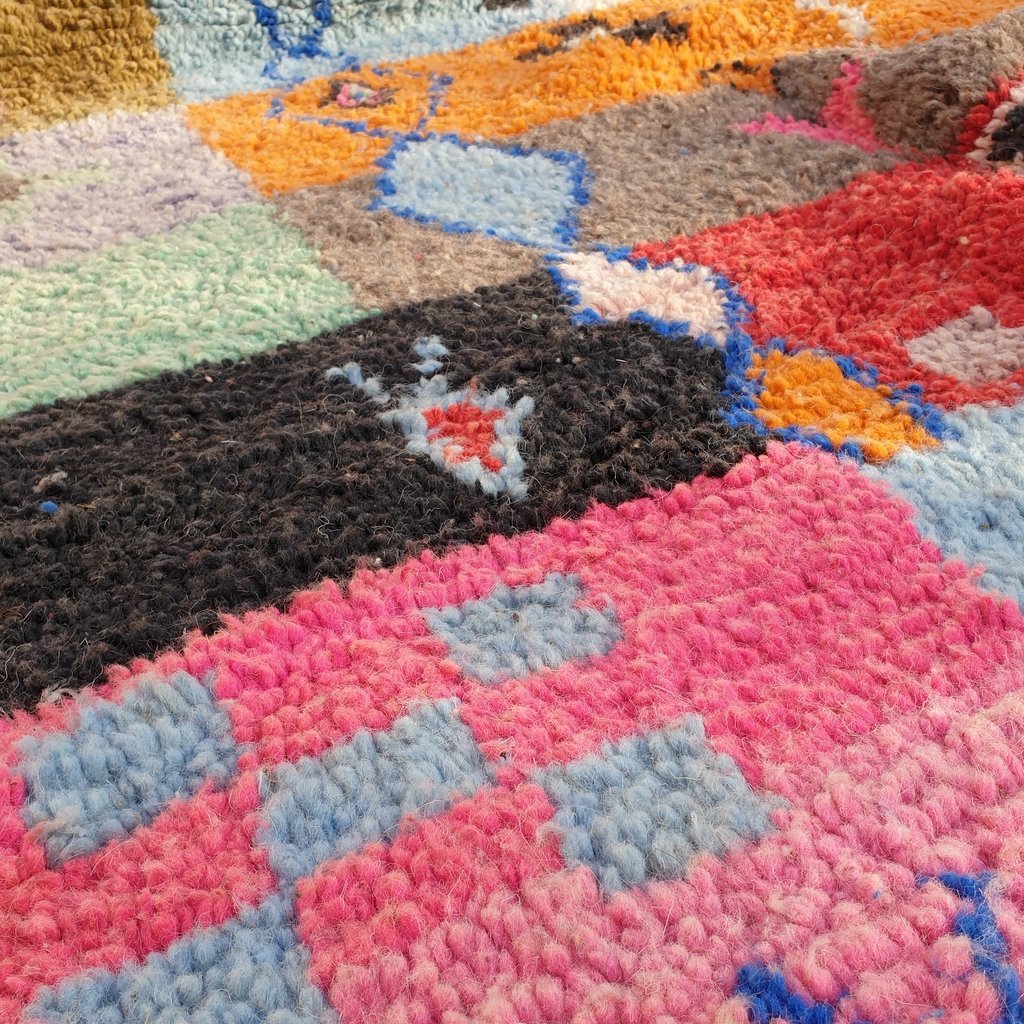 DOER | 9'6x6'66 Ft | 3x2 m | Moroccan Colorful Rug | 100% wool handmade - OunizZ