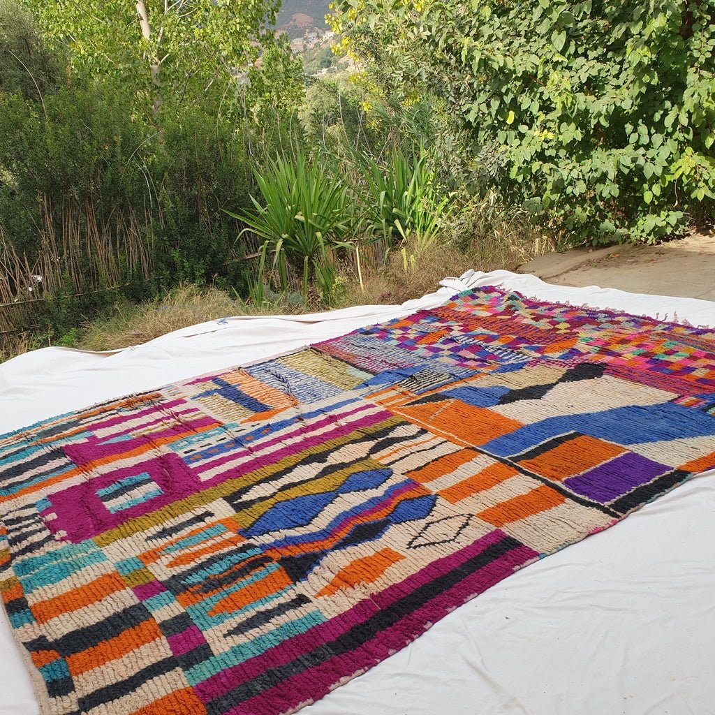 Dukna | MOROCCAN RUG BOUJAD | Moroccan Berber Rug | Colorful Rug Moroccan Carpet | Authentic Handmade Berber Living room Rugs | 13'12x9'25 Ft | 400x282 cm - OunizZ