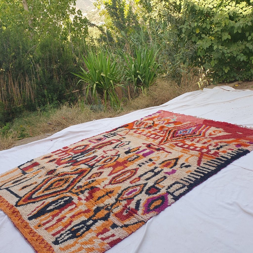 Fathya - MOROCCAN BOUJAAD RUG | Berber Colorful Area Rug for living room Handmade Authentic Wool | 9'58x6'29 Ft | 292x192 cm - OunizZ