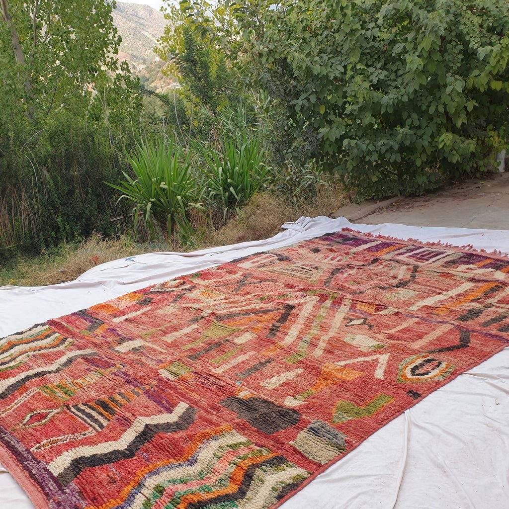 Galka | MOROCCAN RUG BOUJAD | Moroccan Berber Rug | Colorful Rug Moroccan Carpet | Authentic Handmade Berber Living room Rugs | 12'80x9'22 Ft | 390x281 cm - OunizZ