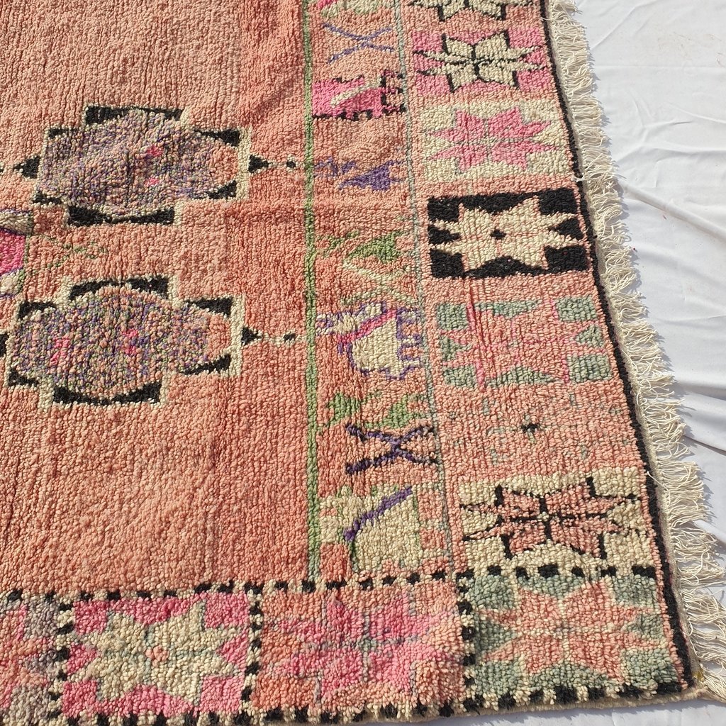 GHAIT | 10x6'7 Ft | 3x2 m | Moroccan Vintage style Rug | 100% wool handmade - OunizZ