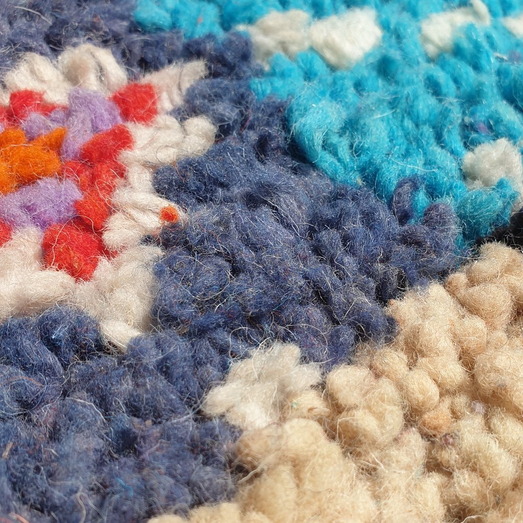 GHRASSEN | 8x5 Ft | 2,5x1,5 m | Moroccan Colorful Rug | 100% wool handmade - OunizZ