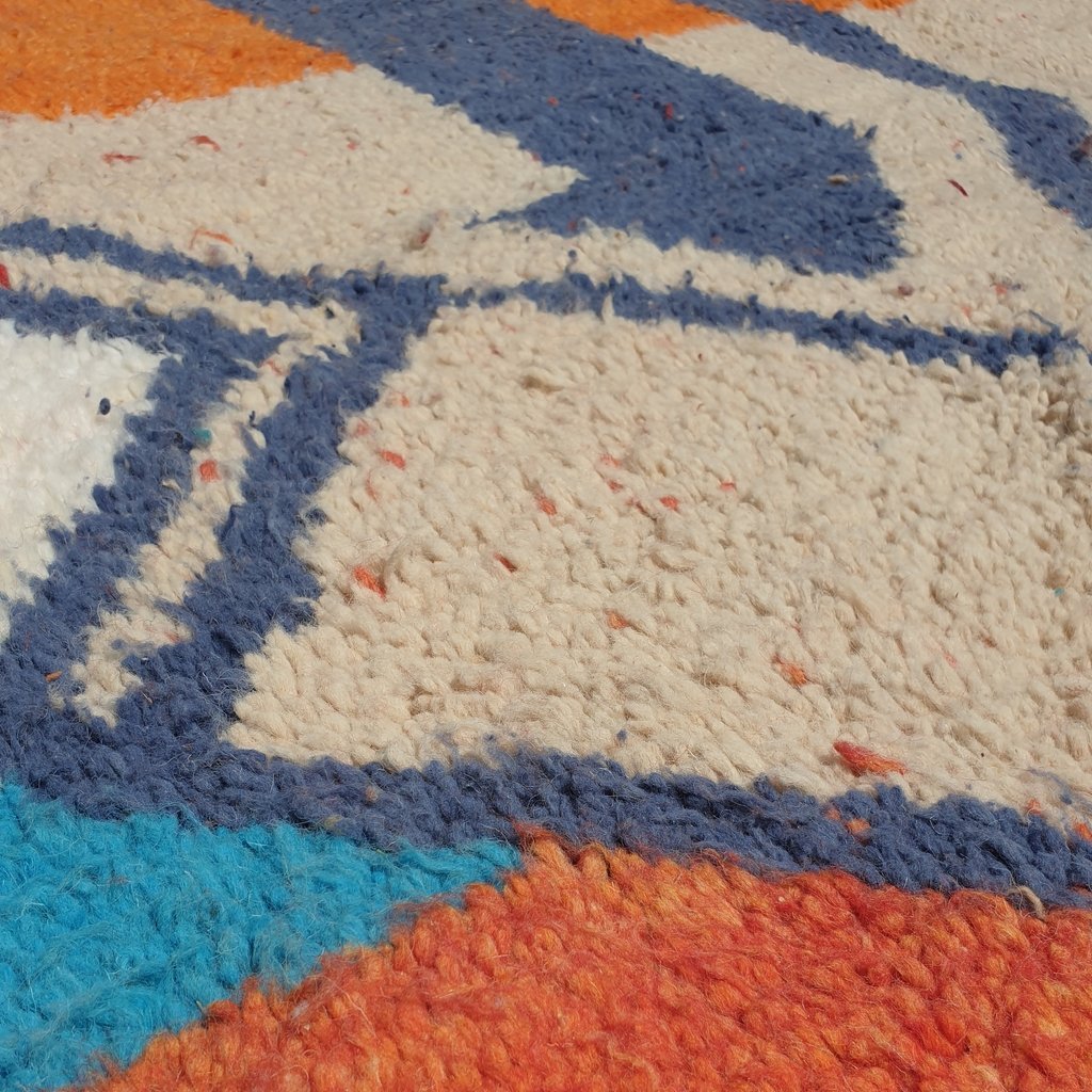 GUEDDEL | 8'5x5 Ft | 2,5x1,5 m | Moroccan Colorful Rug | 100% wool handmade - OunizZ