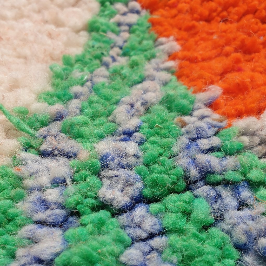 GUELMOUNA | 8x5 Ft | 2,5x1,5 m | Moroccan Colorful Rug | 100% wool handmade - OunizZ