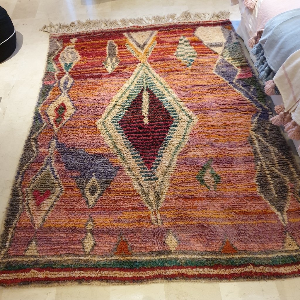 HARE | 9'2x6'6 Ft | 2,80x2,00 m | Moroccan Colorful Rug | 100% wool handmade - OunizZ