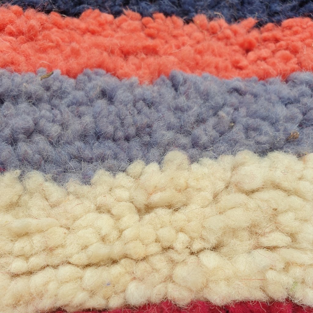 HIDOURA | 8x5 Ft | 2,5x1,5 m | Moroccan Colorful Rug | 100% wool handmade - OunizZ