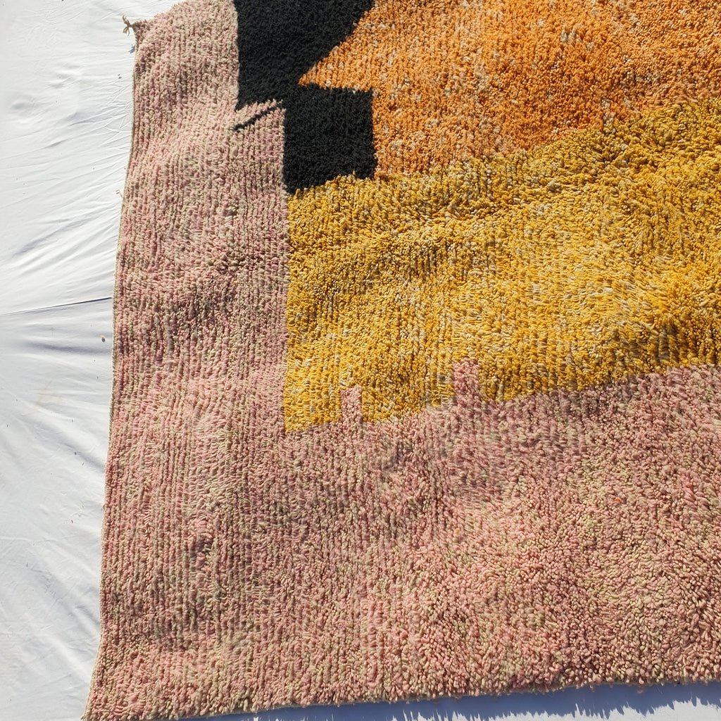 Idouh - MOROCCAN BOUJAAD RUG | Berber Colorful Area Rug for living room Handmade Authentic Wool | 10x6'70 Ft | 307x205 cm - OunizZ