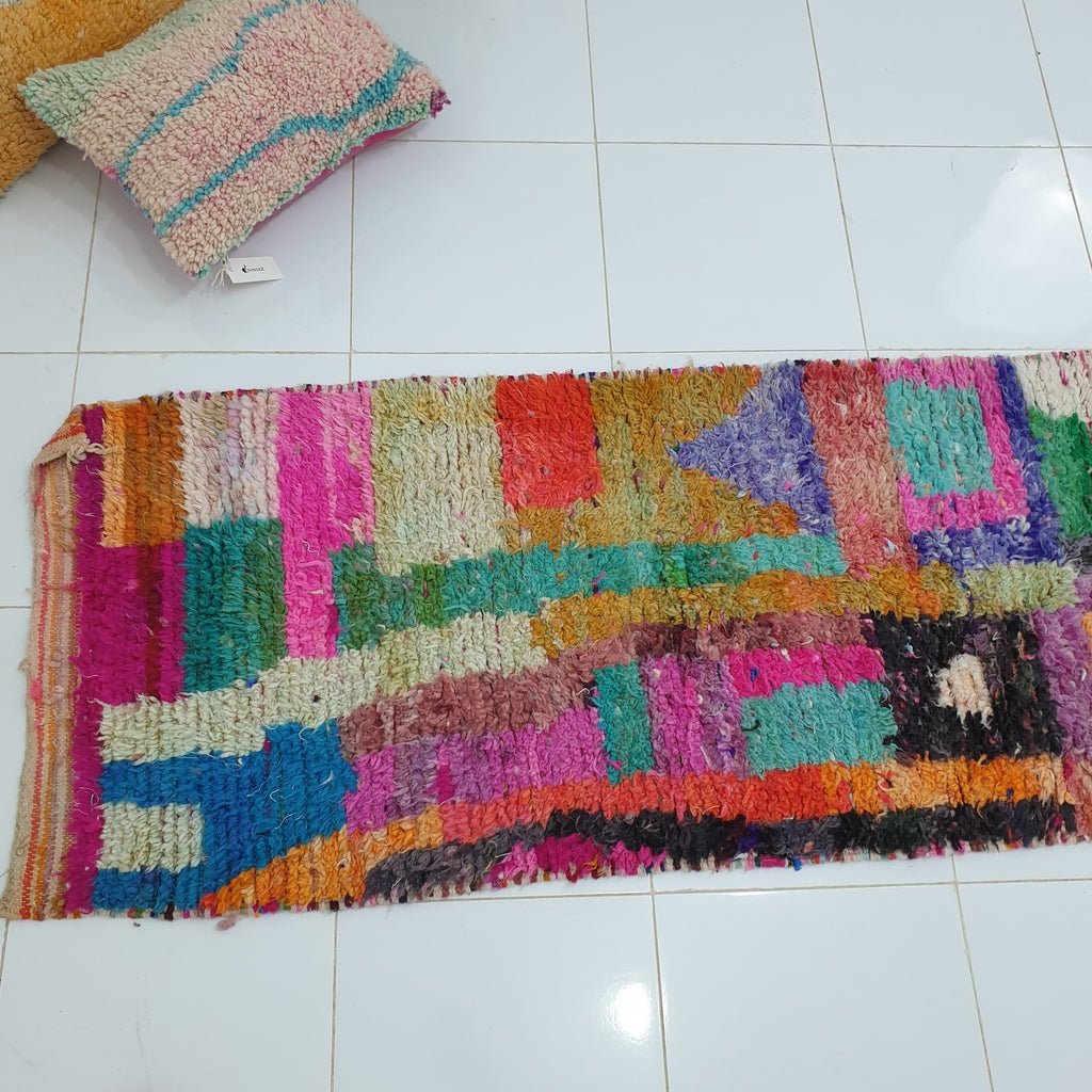 JBLA Runner | 9'9x2'4 Ft | 3x0,74 m | Moroccan Colorful Rug | 100% wool handmade - OunizZ