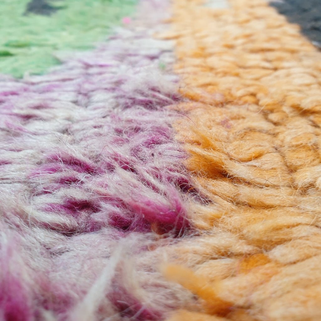 Khabya - MOROCCAN BOUJAAD RUG | Berber Colorful Area Rug for living room Handmade Authentic Wool | 9'7x6'9 Ft | 297x210 cm - OunizZ