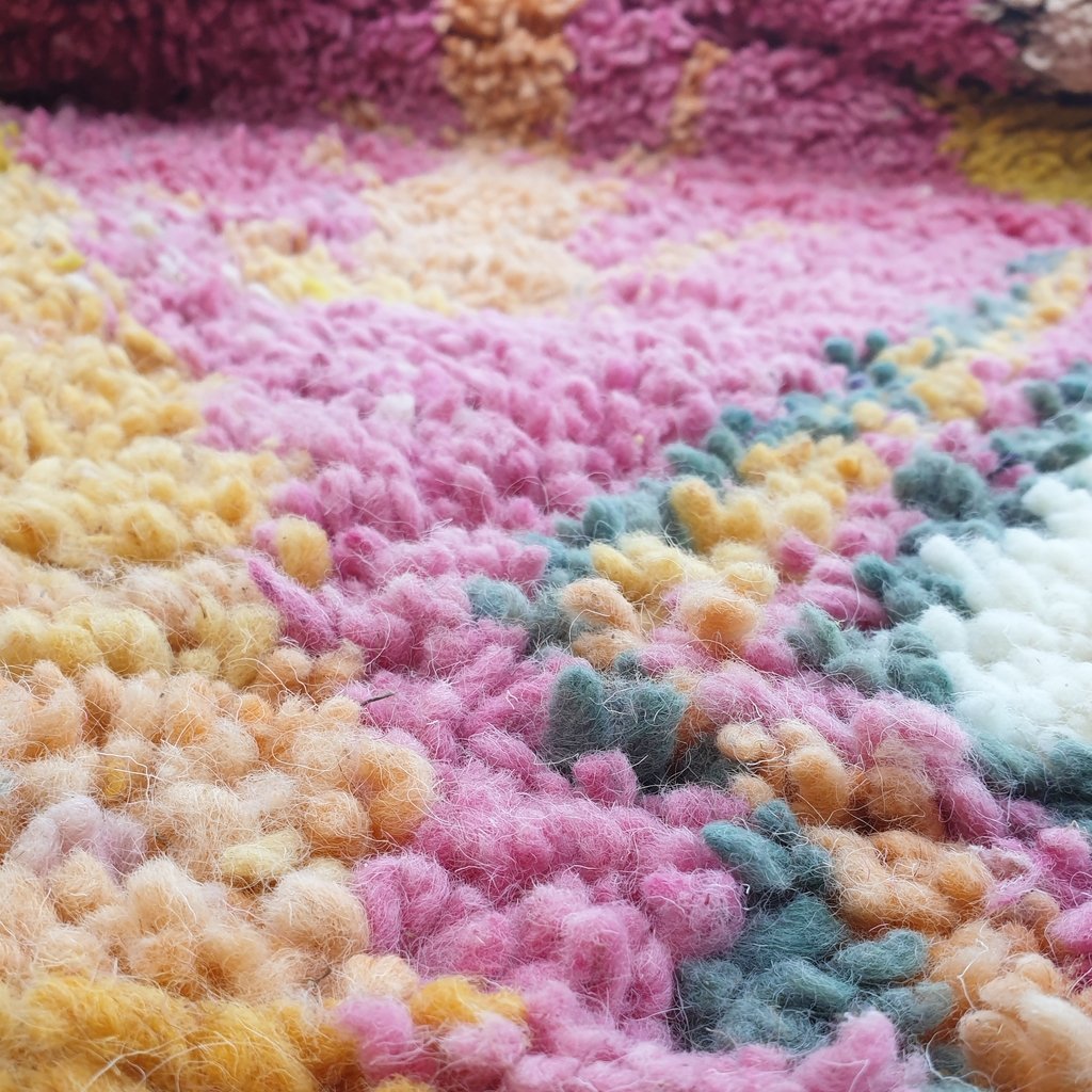 LAKT | 9'5x6'4 Ft | 3x2 m | Moroccan Colorful Rug | 100% wool handmade - OunizZ