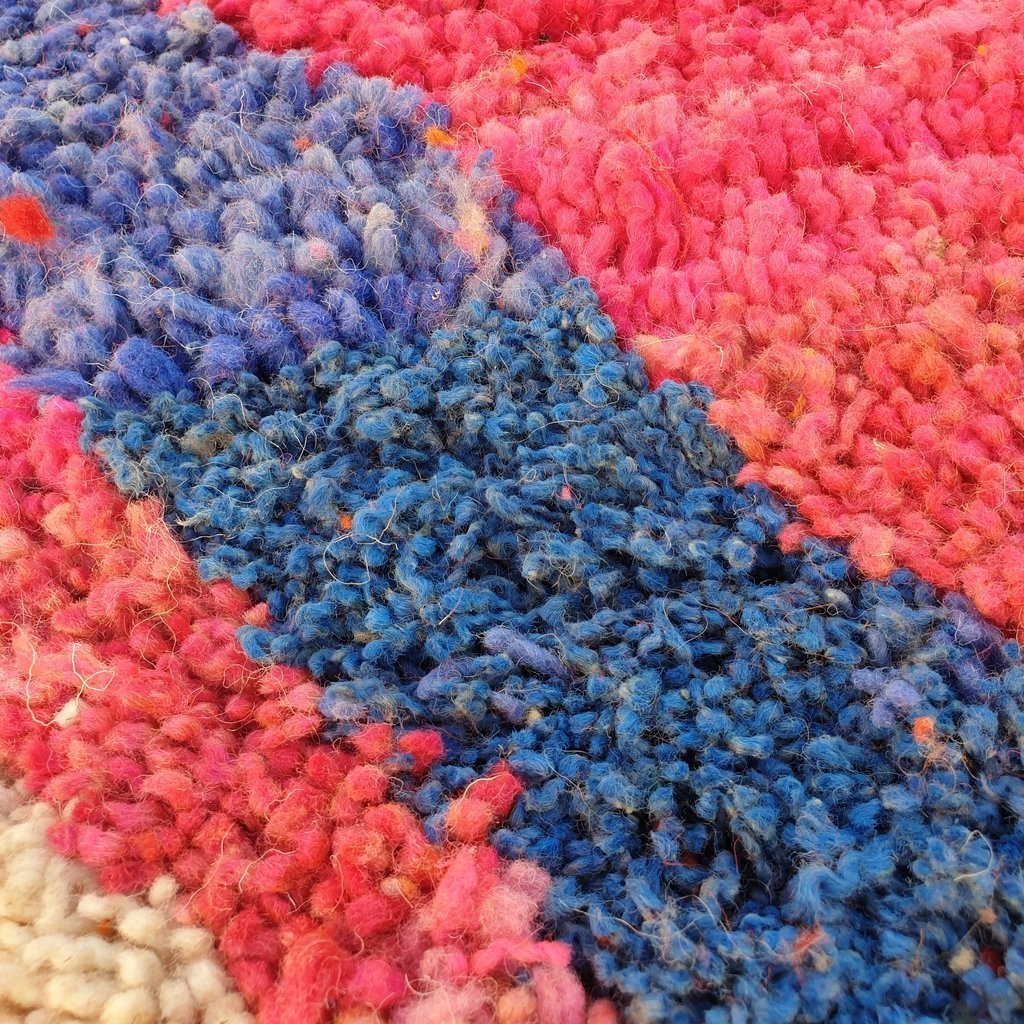 LEBZAR | 7x10 Ft | 3x2 m | Moroccan Colorful Rug | 100% wool handmade - OunizZ