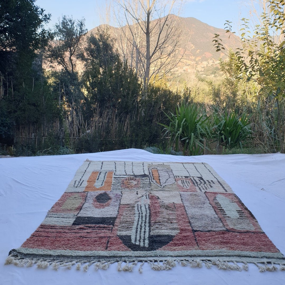 Madia | MOROCCAN RUG BOUJAD | Moroccan Berber Rug | Colorful Rug Moroccan Carpet | Authentic Handmade Berber Living room Rugs | 11'55x8'04 Ft | 352x245 cm - OunizZ