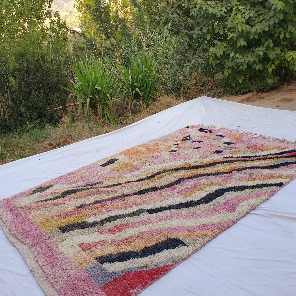 Maziana - MOROCCAN RUG BOUJAAD | Moroccan Berber Rug | Colorful Rug Moroccan Carpet | Authentic Handmade Berber Bedroom Rugs | 10'17x6'66 Ft | 310x203 cm - OunizZ