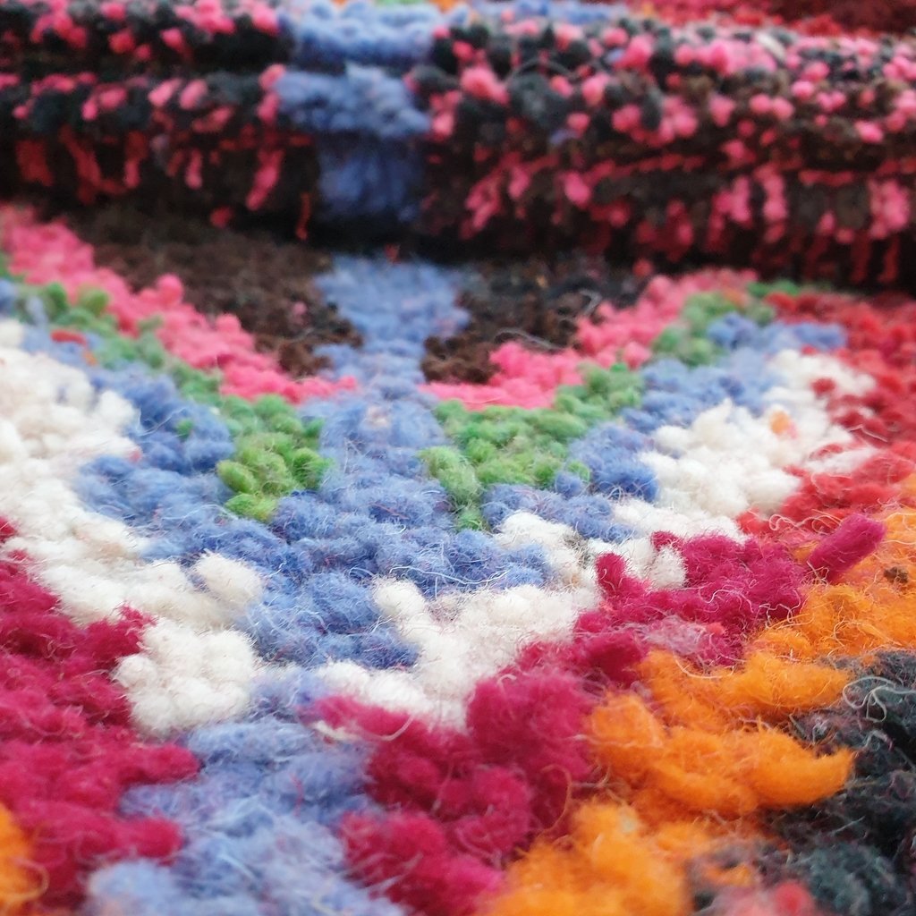 MIKKIN | 5x8'7 Ft | 2,65x1,6 m | Moroccan Colorful Rug | 100% wool handmade - OunizZ