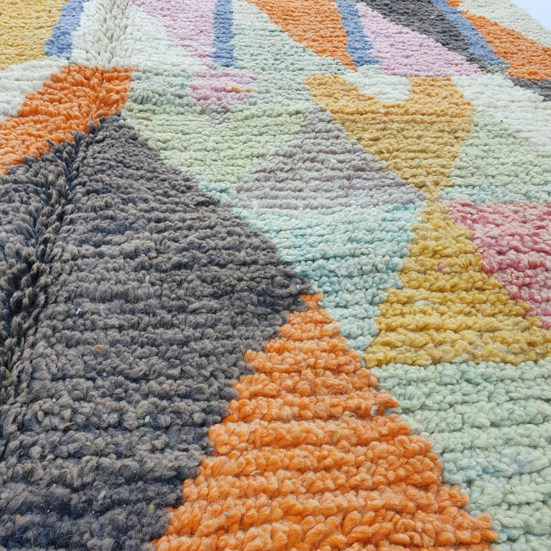 Mirala - Moroccan Rug Boujaad | Colorful Authentic Berber Handmade Bedroom Rug | 9x5'58 Ft | 2,75x1,70 m - OunizZ