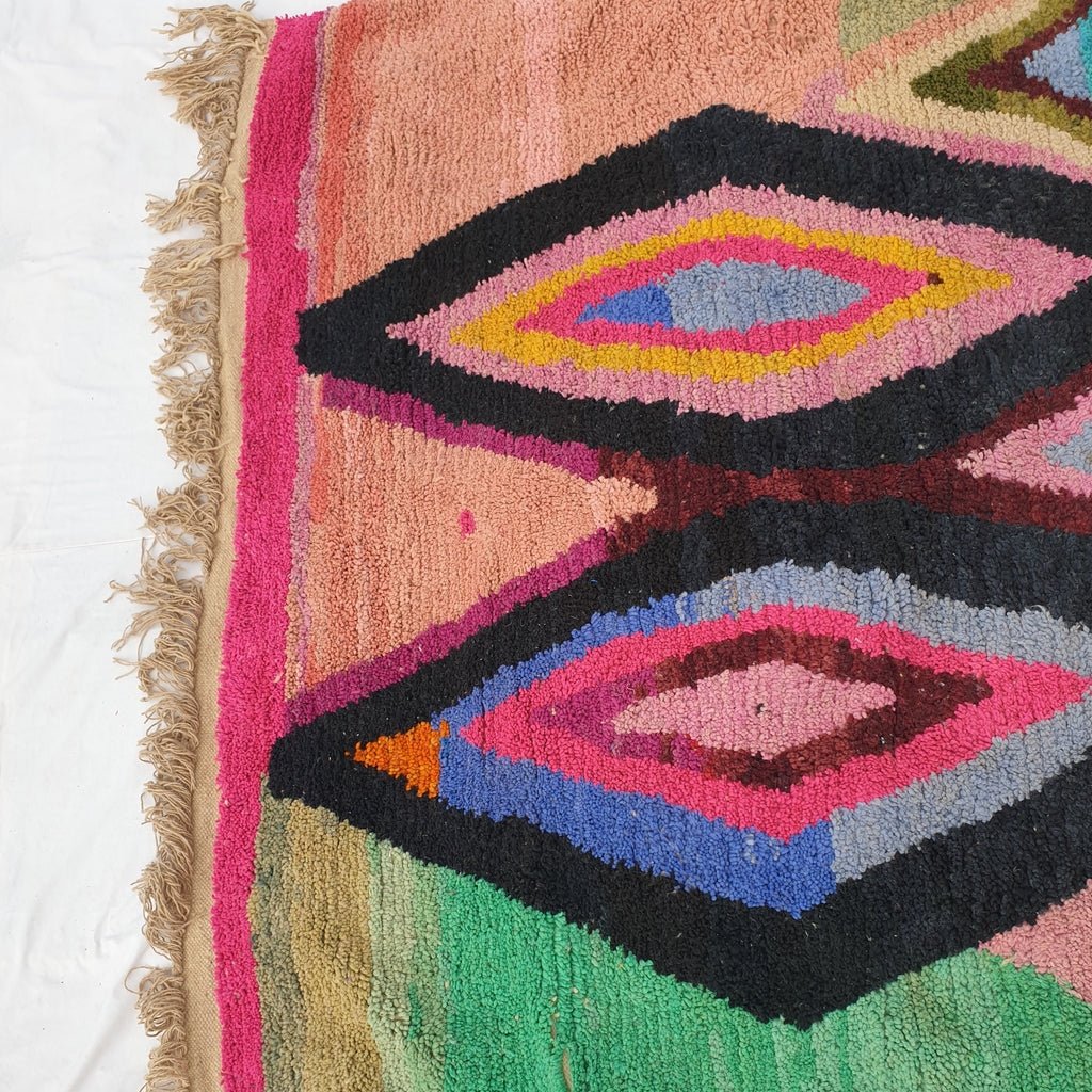 MOROCCAN BOUJAAD RUG | Moroccan Berber Rug | Colorful Moroccan Rug | Authentic Handmade Berber Bedroom Rugs | 9'6x6'6 Ft | 293x200 cm - OunizZ