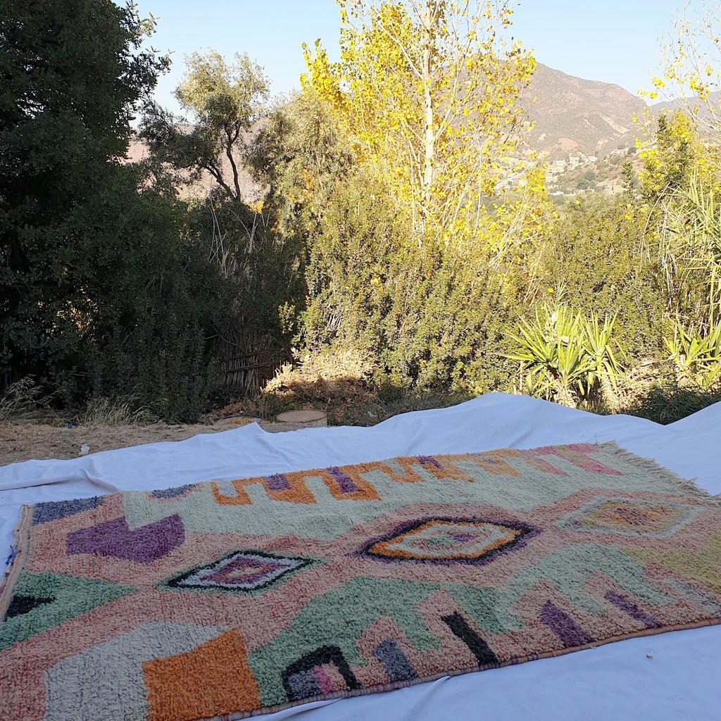 MOROCCAN BOUJAAD RUG | Moroccan Berber Rug | Colorful Rug Moroccan Carpet | Authentic Handmade Berber Bedroom Rug | 9'2x5'8 Ft | 280x170 cm - OunizZ