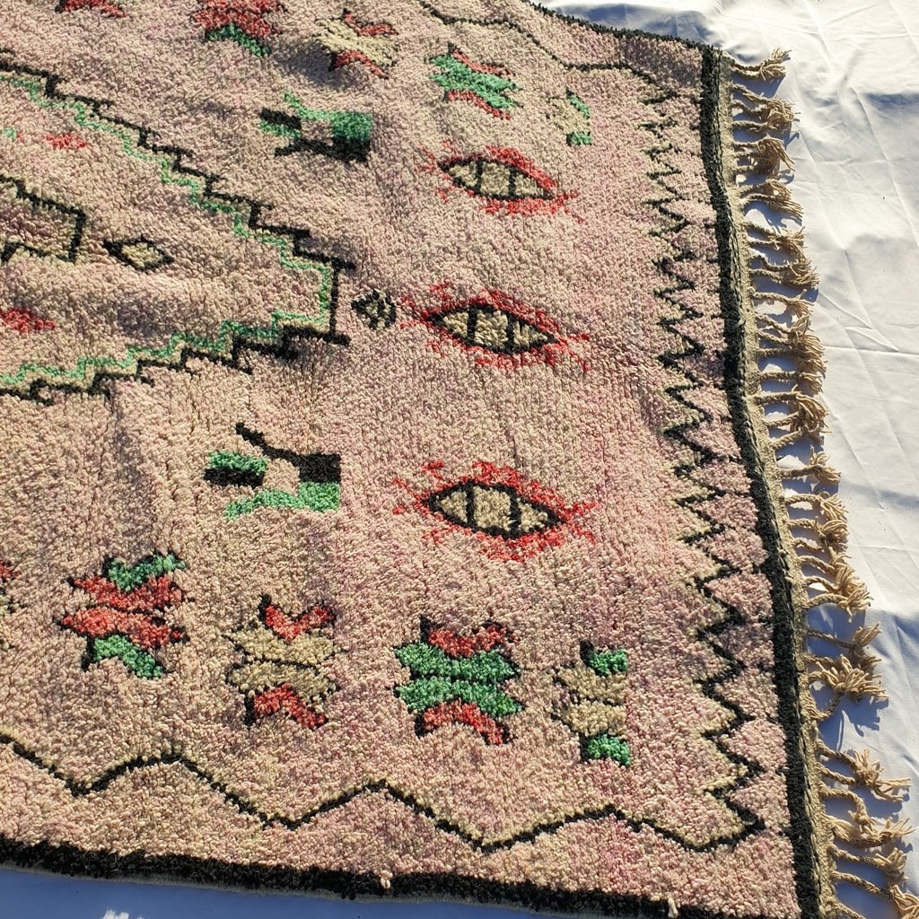 MOROCCAN BOUJAAD RUG | Moroccan Berber Rug | Colorful Rug Moroccan Carpet | Authentic Handmade Berber Bedroom Rugs | 10x6'5 Ft | 3x2 m - OunizZ