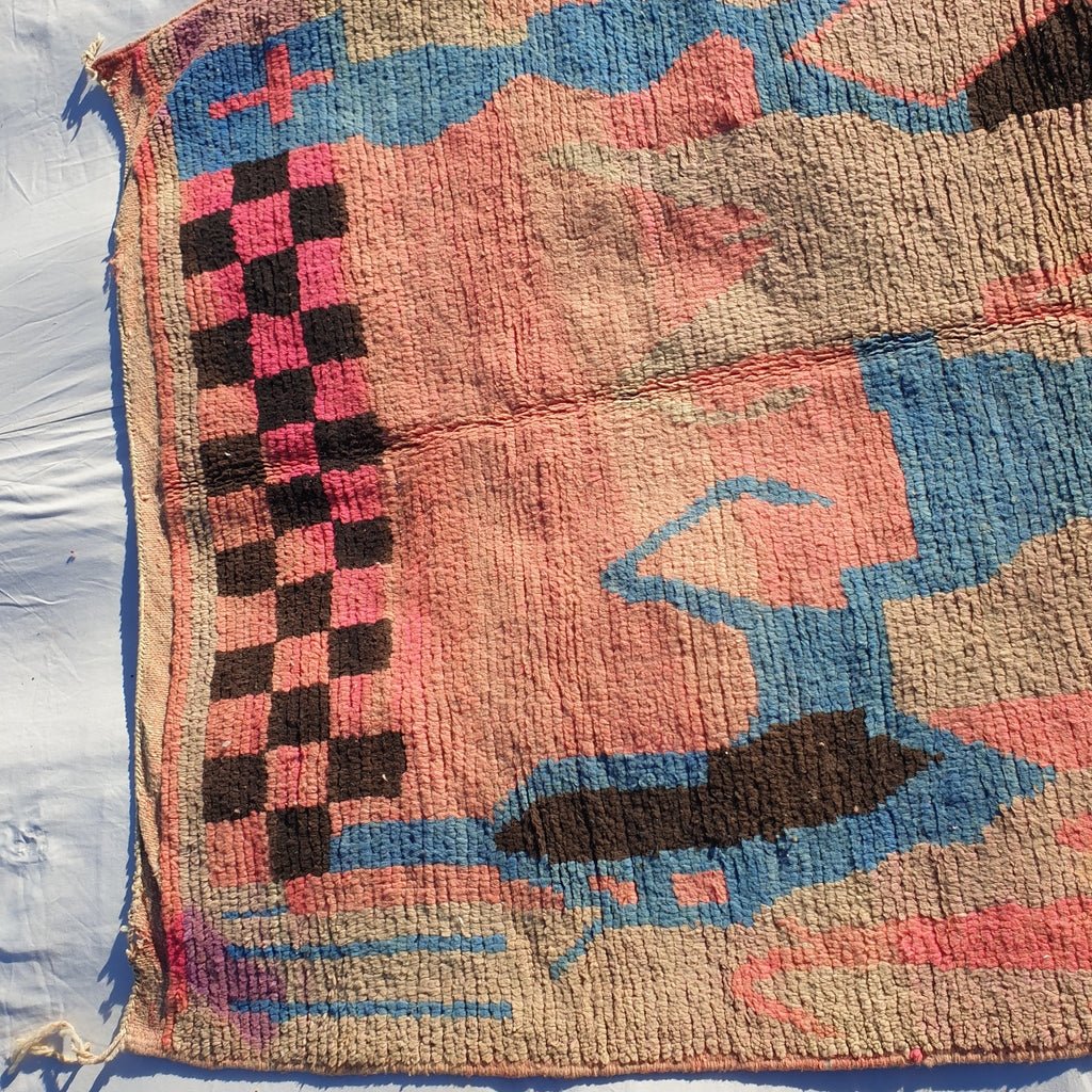 MOROCCAN BOUJAAD RUG | Moroccan Berber Rug | Colorful Rug Moroccan Carpet | Authentic Handmade Berber Bedroom Rugs | 8'8x5'4 Ft | 2,67x1,65 m - OunizZ