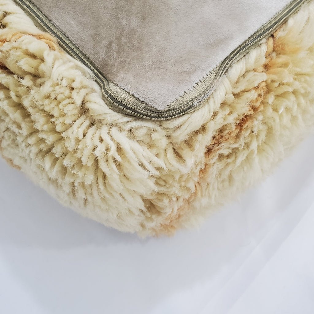 Moroccan pouf | Floor rug cushion | Moroccan ottoman | Floor wool pouf - OunizZ