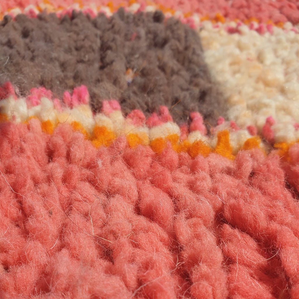 Moroccan Rug Boujaad Colorful Living room carpet | 9'5x6'3 Ft | 290x192 cm | ILMAH | 100% wool handmade - OunizZ