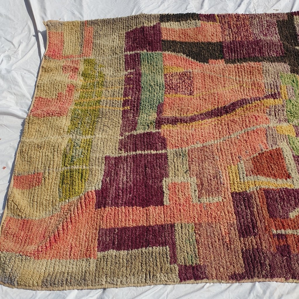 Moroccan Rug Boujaad Colorful Living room carpet | 9'8x6'9 Ft | 3x2,1 m | BILOUH | 100% wool handmade - OunizZ