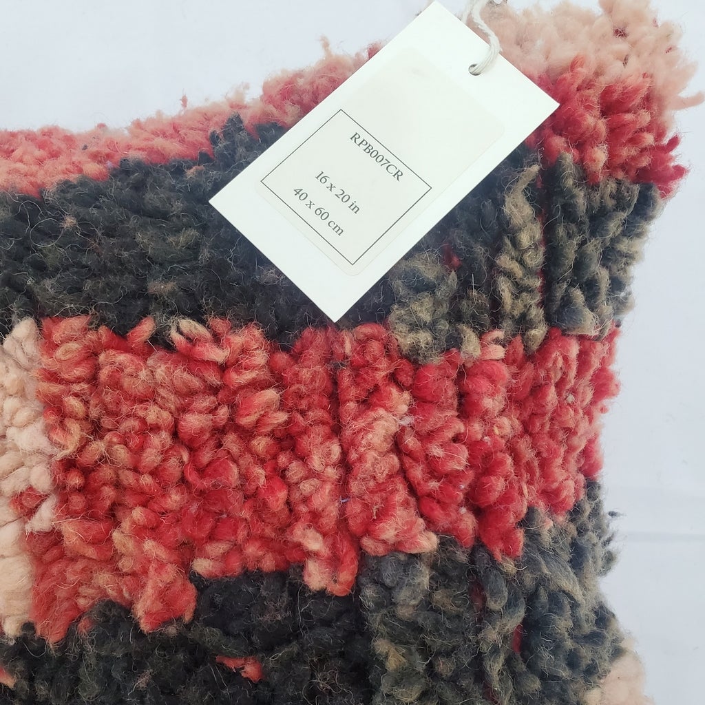 Moroccan Rug Cushion Covers - Moroccan Rug Pillow - Handmade Moroccan rug Pillow Cover - Wool cushion covers - Moroccan handmade pillow cover - OunizZ