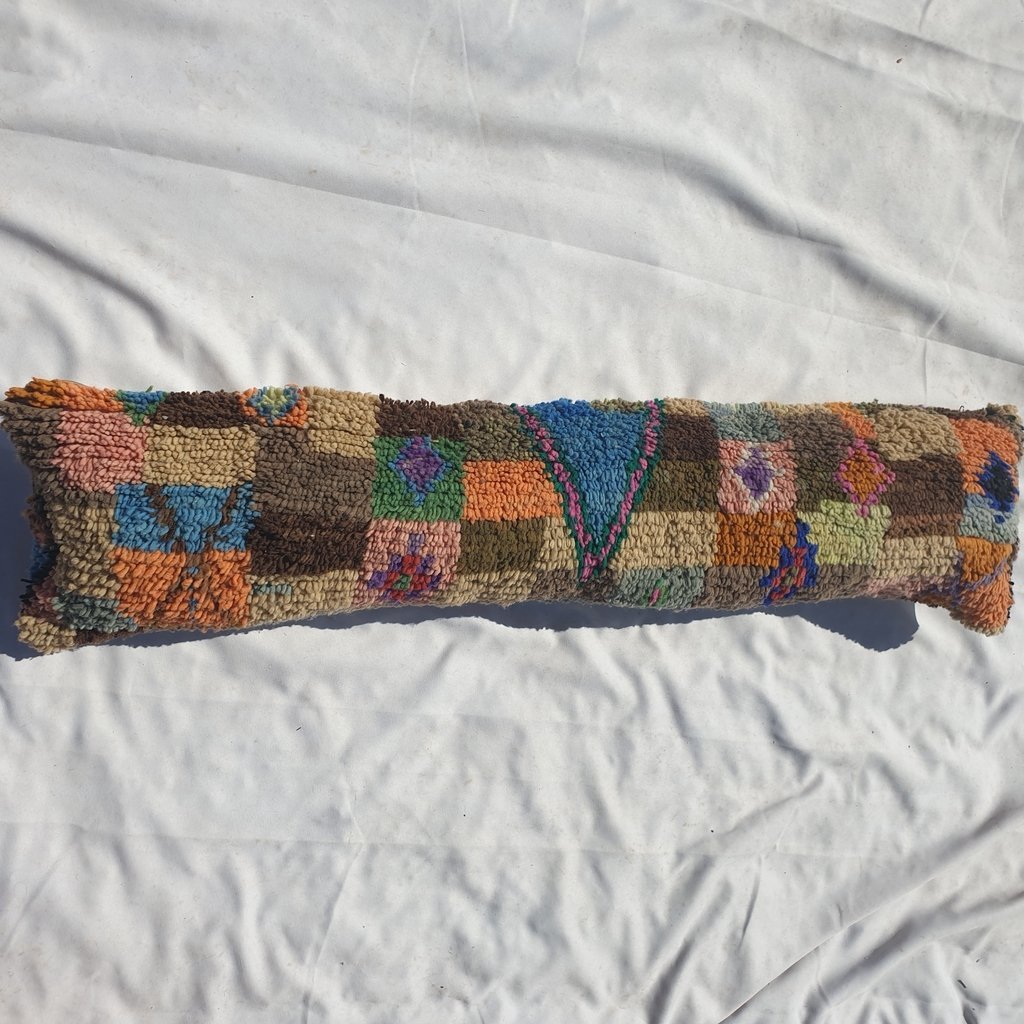 Moroccan Rug Cushion Covers - Moroccan Rug Pillow - Handmade Moroccan rug Pillow Cover - Wool cushion covers - Moroccan handmade pillow cover - berber rug cushion - traditional berber throw pillow case sofa home decor boho electric - OunizZ