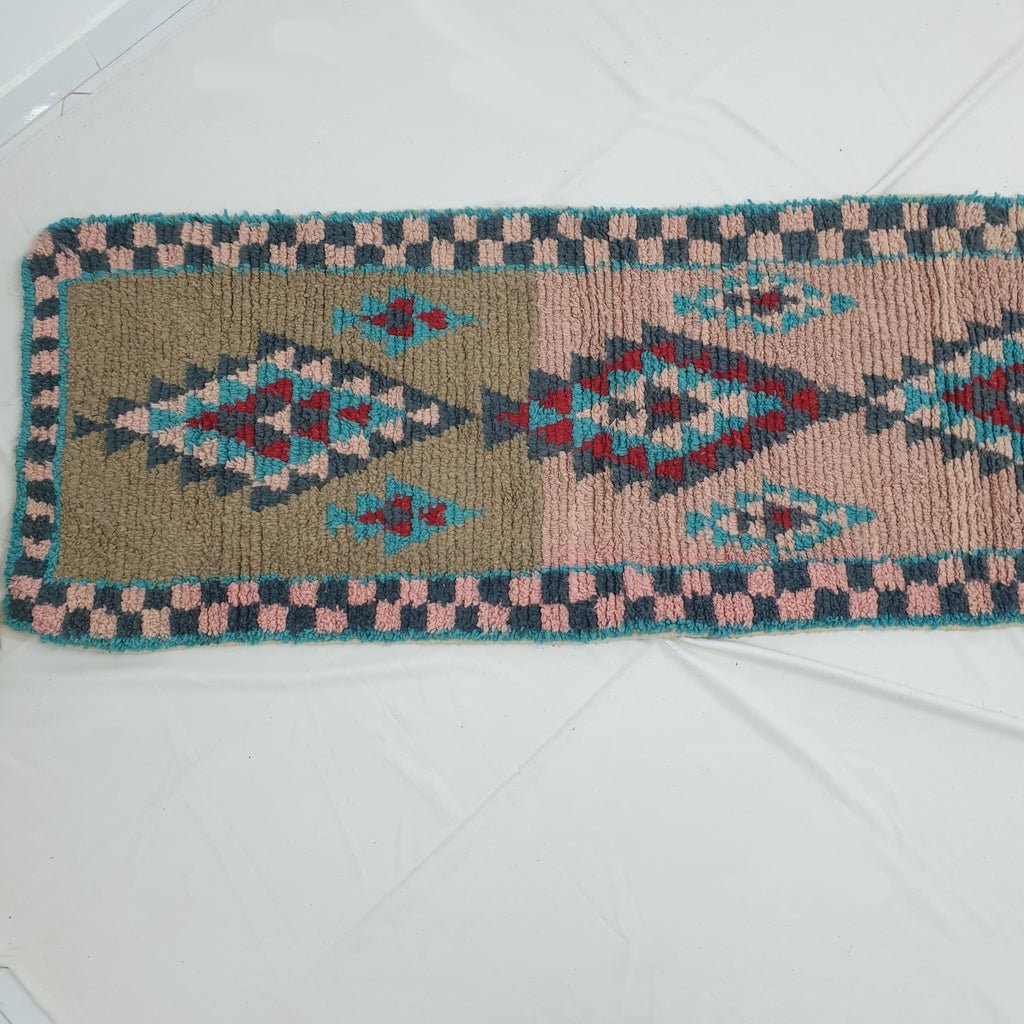 MRAH Runner | 11'3x2'7 Ft | 3,44x0,83 m | Moroccan Colorful Rug | 100% wool handmade - OunizZ