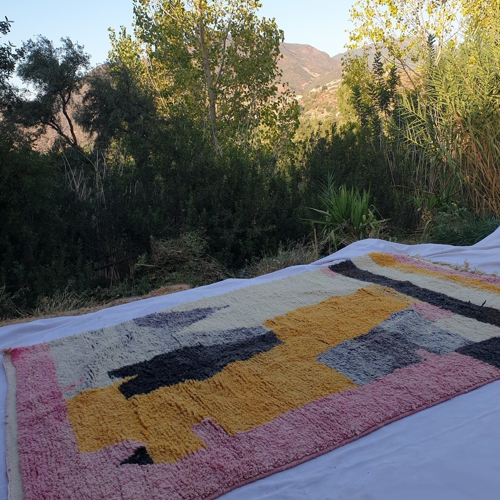 MUTA | 10x6'6 Ft | 306x202 cm | Moroccan Colorful Rug | 100% wool handmade - OunizZ