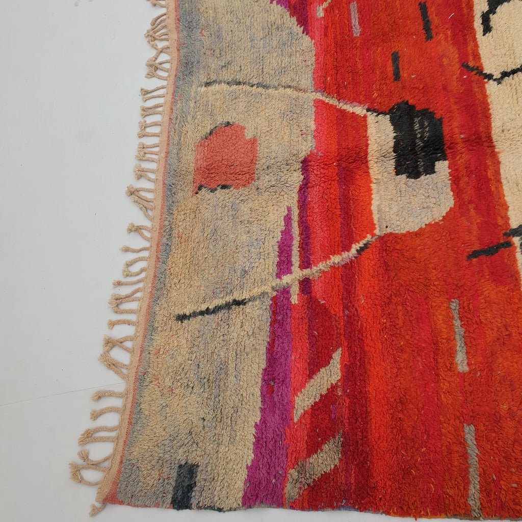 Najak - MOROCCAN BOUJAAD RUG | Berber Colorful Area Rug for living room Handmade Authentic Wool | 9'3x7 Ft | 284x213 cm - OunizZ