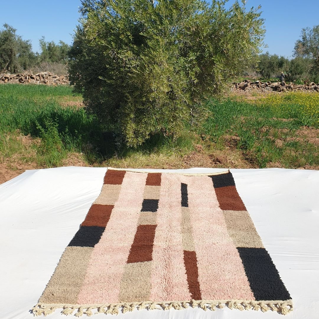 Nakel - MOROCCAN RUG 6x9 BOUJAAD Authentic Berber Rug | Handmade Living room Carpet | 9'3x5'8 Ft | 2,82x1,76 m - OunizZ