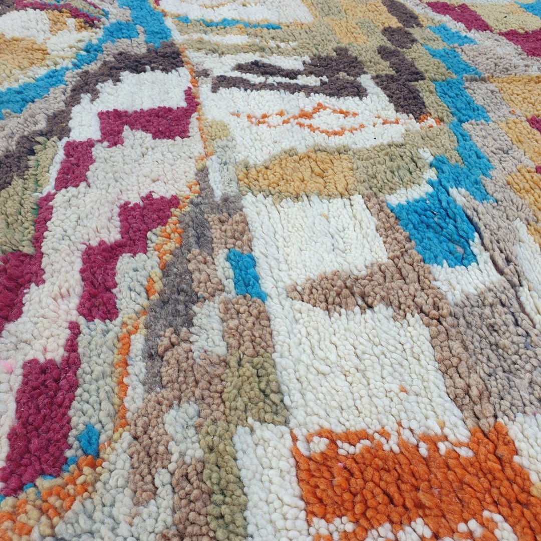 Namira - Moroccan Rug Boujaad | Colorful Authentic Berber Handmade Bedroom Rug | 8'17x4'89 Ft | 2,49x1,49 m - OunizZ