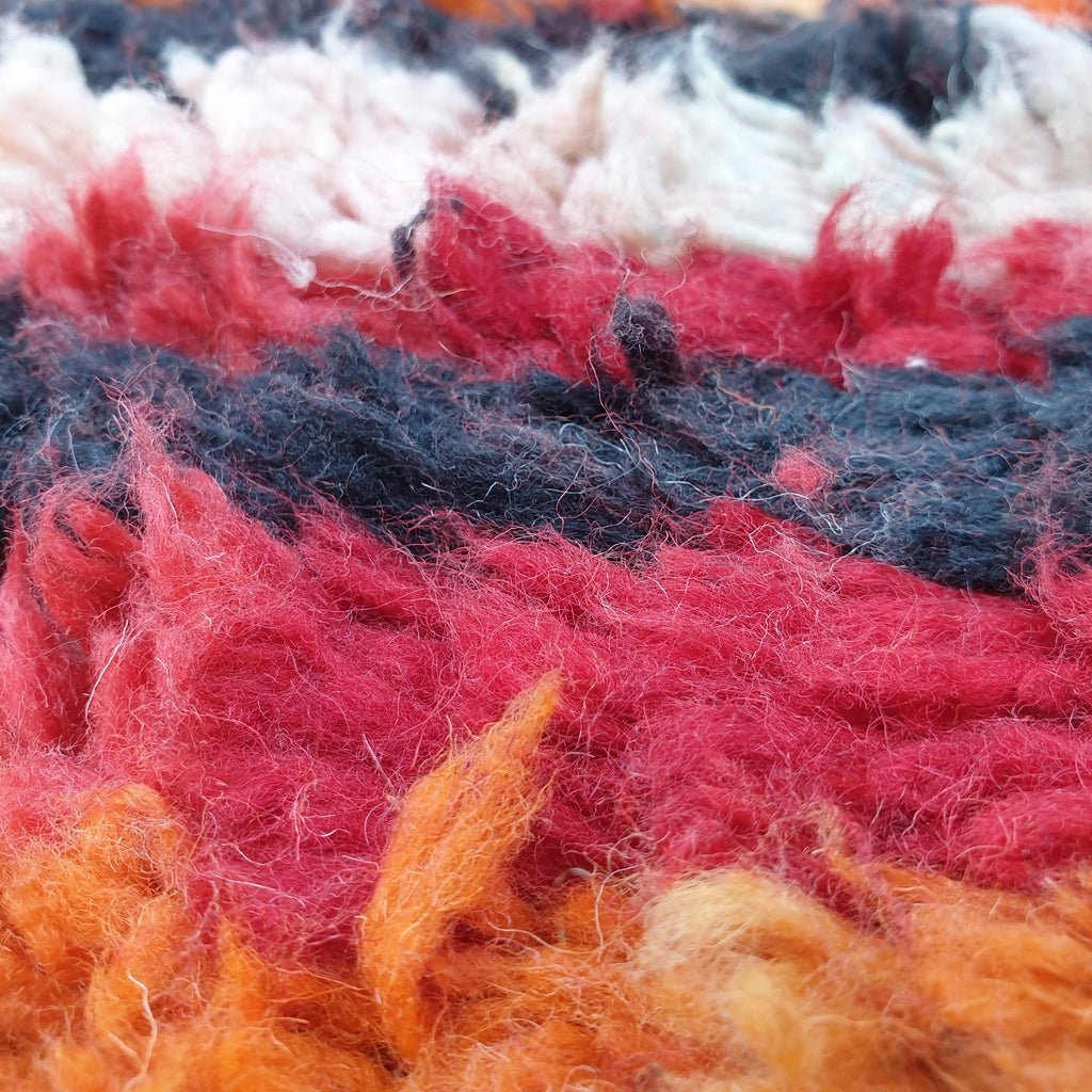 Nssala - MOROCCAN BOUJAD RUG | Large Berber Colorful Area Rug for living room Handmade Authentic Wool | 13'5x10'2 Ft | 413x310 cm - OunizZ