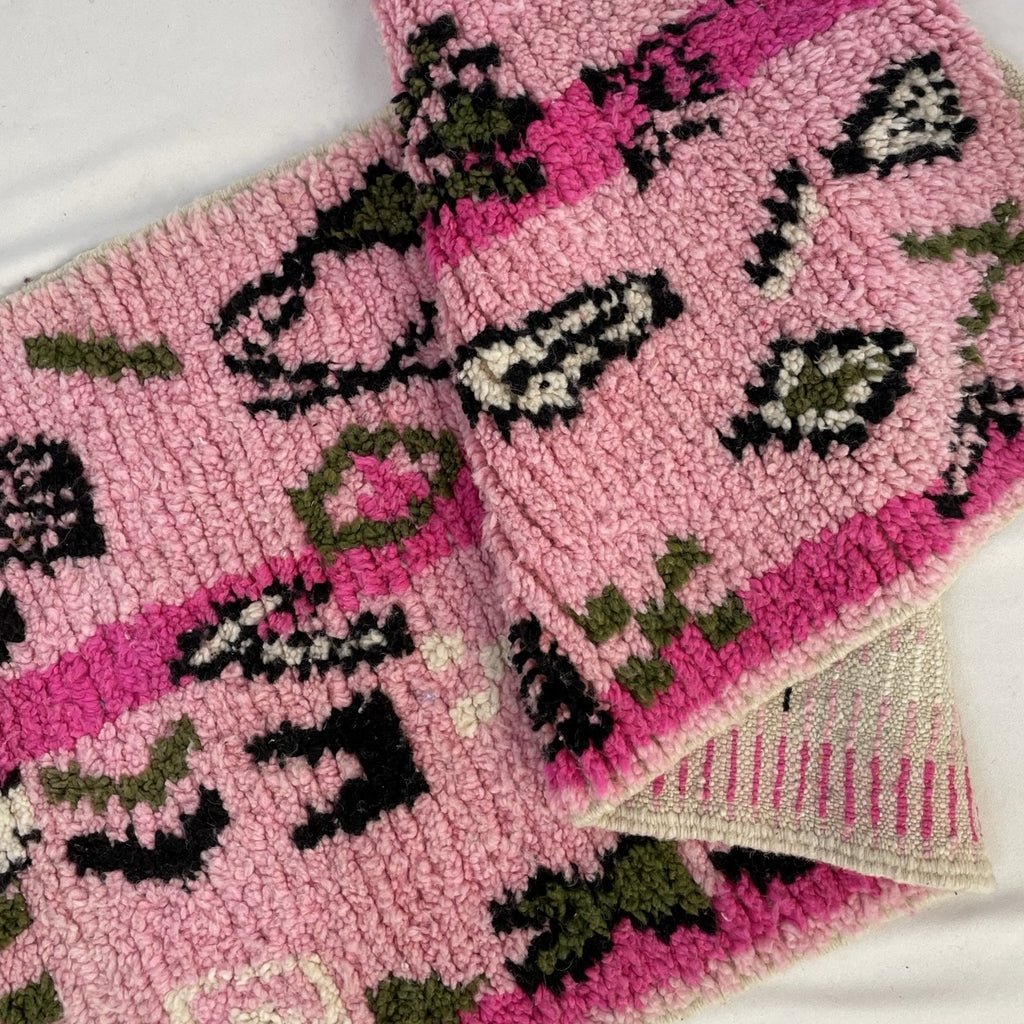 SIMFAID Runner | 10'6x2'3 Ft | 3,24x0,70 m | Moroccan Colorful Rug | 100% wool handmade - OunizZ