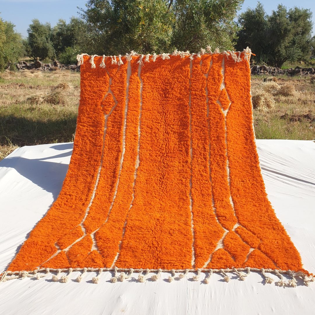 Orange Moroccan Rugs: Handwoven Berber Vibrancy - OunizZ