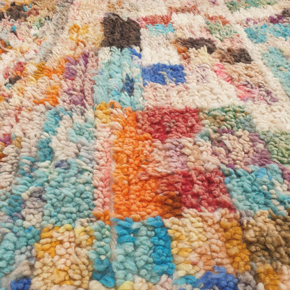 Yaftna - Colorful Ivory Moroccan Rug with Multicolor Boho Pattern - Handwoven Berber Carpet | 6'1"x10' Ft | 187x307 cm
